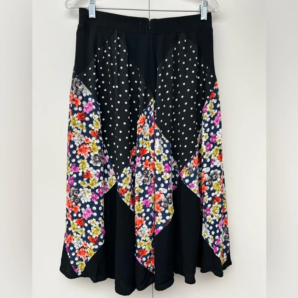 MAEVE ANTHROPOLOGIE | Floral and Polka Dot Women's Skirt - Picture 4 of 11
